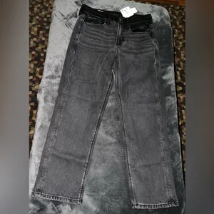 American Eagle Vegan Leather Ankle Straight Jean Size 4 Short New with tags thumbnail 7
