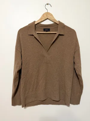 Quince Mongolian Cashmere Polo Sweater Size Medium Women’s thumbnail 2