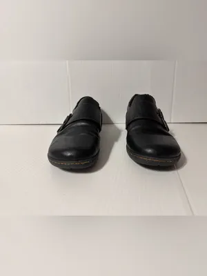 B.o.c. Black leather slip on loafers women size 11 M thumbnail 4