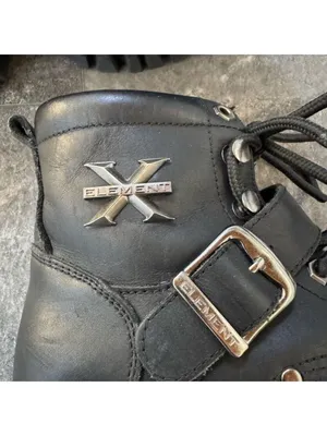 Xelement Black Leather Lace Up Boots Oil Resistant Style 2451 Size 7.5 thumbnail 3
