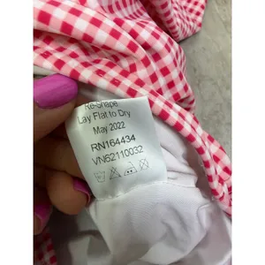 Love & Grow Red Gingham Plaid Ruffle One Piece Swimsuit Size Medium thumbnail 6