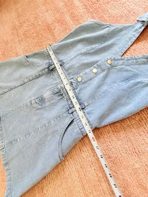 Zara Denim Halter Mini Dress Light Wash Sleeveless Button Front Size M NWT thumbnail 3