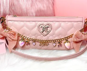 New Juicy Couture Pink Diamond Coquette Shoulder Bag with Accessories thumbnail 1