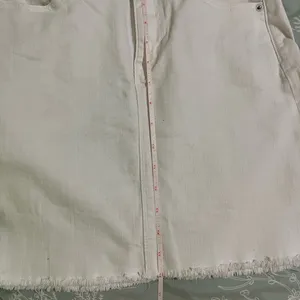 J Crew Mercantile White Denim Mini Skirt Size 2 thumbnail 4