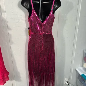 GUESS Women's Pink Sequined Dress Size 0 NWT thumbnail 7