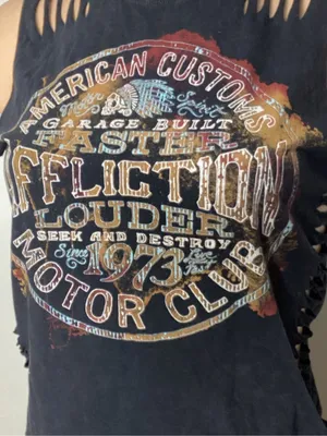 New. Affliction black tee. Small. Retails $58 thumbnail 8
