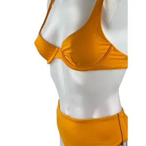 NEW Cuup The Scoop Coral Sleeeless Underwire Bikini Two Piece Swimwear Size XS thumbnail 2