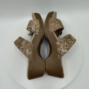 Dansko Sophie Metallic Leather Wedge Buckle Sandals Mules‎ EU 39 US 8.5 thumbnail 4