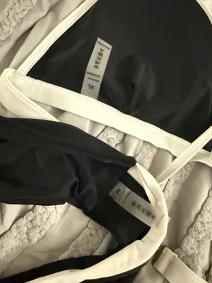 Amazon Black and White Block Bikini Set thumbnail 3