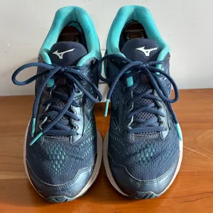 Mizuno Wave Rider 22 Navy Teal Running Shoes Womens 9.5 J1GD183170‎ thumbnail 3