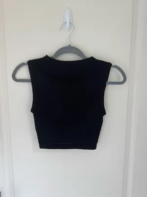 Aritzia Babaton Pointelle Tank in Black thumbnail 2
