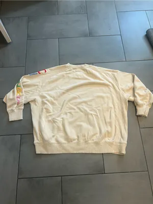 Aerie Down To Earth Cheers Oversized Crewneck in Cream thumbnail 5