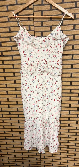 Sweet Pot White Floral Midi Dress Size‎ 6 thumbnail 1