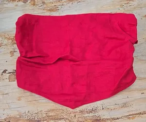 Reformation Red Linen Strapless Tube Top Size 4 thumbnail 1