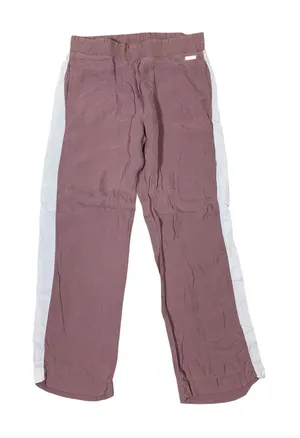 Sweaty Betty Pink Cupro Wide Leg Track Pants White Stripe Athleisure Small thumbnail 1