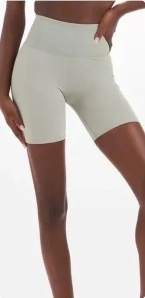 Vuori Ribbed Studio Shorts Sage Green XS thumbnail 1