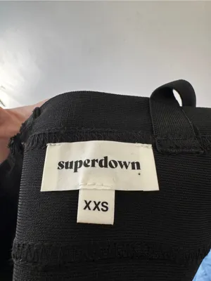 Superdown Black Bandage Crop Top Sweetheart Neckline thumbnail 5