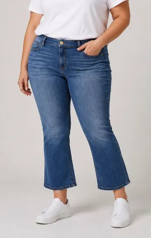 FRAME Le Crop Mini Boot Light Wash Cropped Denim High Rise Jeans thumbnail 1