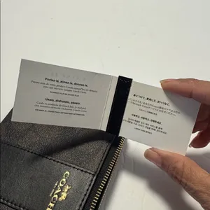 Coach Brown and Black Signature Wristlet with Gold Logo thumbnail 4