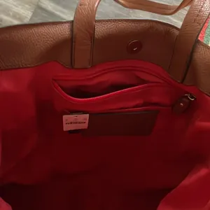 J. Crew all day roasted chestnut leather tote thumbnail 8
