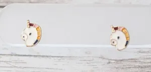 Unicorn Stud Earrings Small & Dainty thumbnail 1