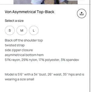 These Three Boutique Asymmetrical top black thumbnail 6