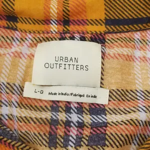 Urban outfitters cropped plaid shirt sz l thumbnail 3
