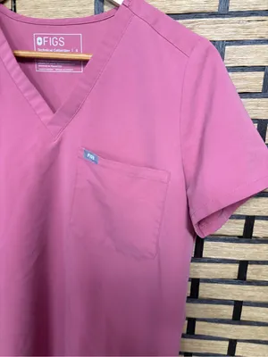 Figs mauve pink technical collection scrub top size small thumbnail 3
