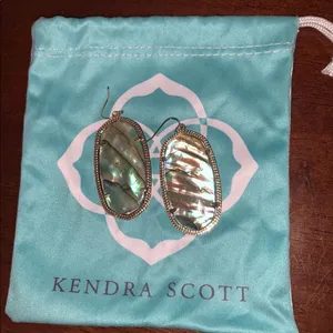 Kendra Scott Elle Gold Drop Earrings in Abalone Shell thumbnail 1