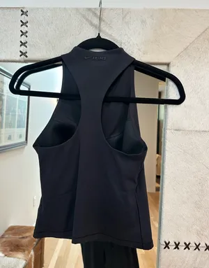 Nike Skims Black Mock Neck Racer Tank Top thumbnail 3