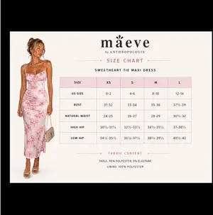 Feminine Pink Garden Party Maxi Dress Maeve Medium NWT Sweetheart Sexy thumbnail 3