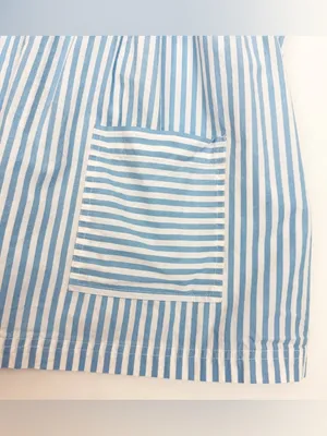 Lake Pajamas Sleeveless Cotton Sleep Pajama Top Blue White Stripes thumbnail 3