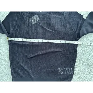 Free People H2O Crew Pullover Open Weave Knit Crop Top Black Size M thumbnail 12