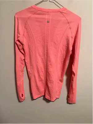 Lululemon Swiftly Tech Long Sleeve Light Flare Inkwell Orange Pink- Size 6 thumbnail 6