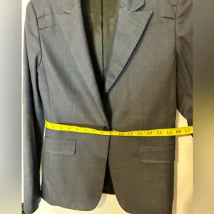 Elie Tahari Single Button Wool Blend‎ Women's Size 4 Blazer Charcoal Business thumbnail 7