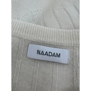 NAADAM Cream Wool Cashmere Ribbed Cropped Cardigan XS thumbnail 5
