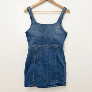 True Religion Women’s Full Zip Sleeveless Denim Dress Size Small thumbnail 3