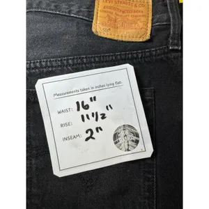 Levi's Shorts Womens W29 501 Button Fly Black Raw Hem Grunge High Rise thumbnail 14