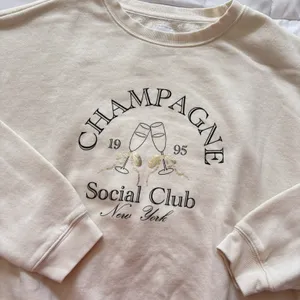 Womens‎ Large Sweater Champagne Social Club Pullover Fleece Lined Quiet Luxury thumbnail 2
