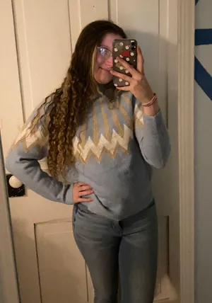 Moon Ryder BNWT blue cr aspen sweater thumbnail 2