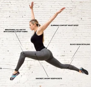 Fitkicks Crossovers NIP Active Yoga Leggings Sz M Soft Knit Stretch Workout Gray thumbnail 1
