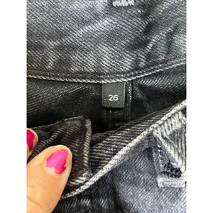 GOLDSIGN Low Slung Crop Jeans Black Relaxed Straight‎ Leg Denim Women's 26 thumbnail 6