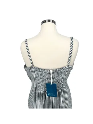 Market Spruce Coastal Nautical Striped Maxi Sun Dress Blue White Size 2X NWT thumbnail 7