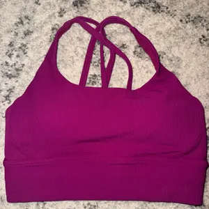 Lululemon Vibrant Magenta Sports Bra with Crisscross Straps thumbnail 1