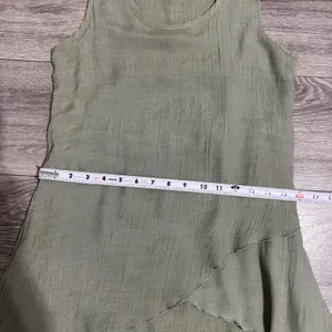 Exist Womens Maxi Dress S Sage Green‎ Textured Layered Asymmetrical Cottagecore thumbnail 12
