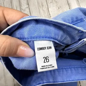 Women's Size 26‎ Blue Light Denim Straight Leg Cowboy Jeans thumbnail 2