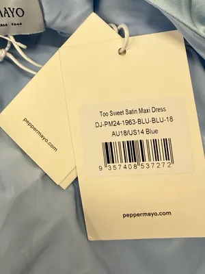 Peppermayo Too‎ Sweet Satin Maxi Dress - Blue size 14 NWT thumbnail 5