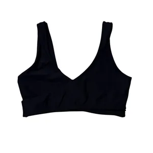 Fabletics Black V Neck Low Impact Sports Bra Bralette Grip Band S M thumbnail 2