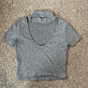 Garage Back Cut Out Stretchy Short Sleeve Shirt Size Large thumbnail 5