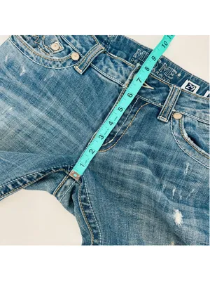 Miss Me Blue Distressed Sunny Boot Cut Jeans Size 29 Low Rise thumbnail 8